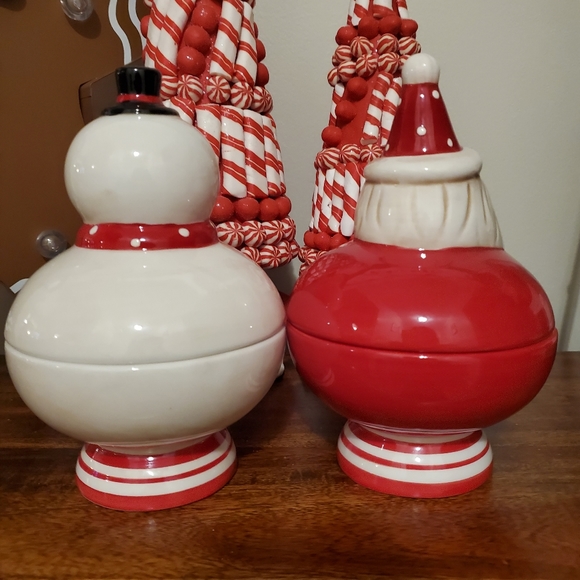Johanna parker snowman & santa candy dishes - Picture 3 of 6